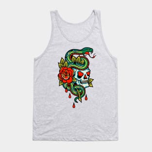 Snake's Skull Flowers Tank Top